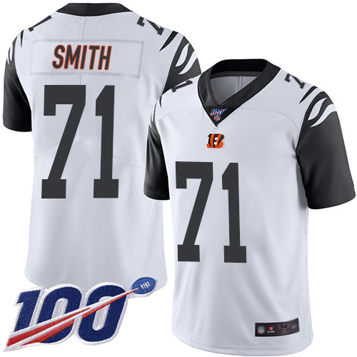 Cincinnati Bengals Limited White Men Andre Smith Jersey NFL Footballl 71 100th Season Rush Vapor Untouchable